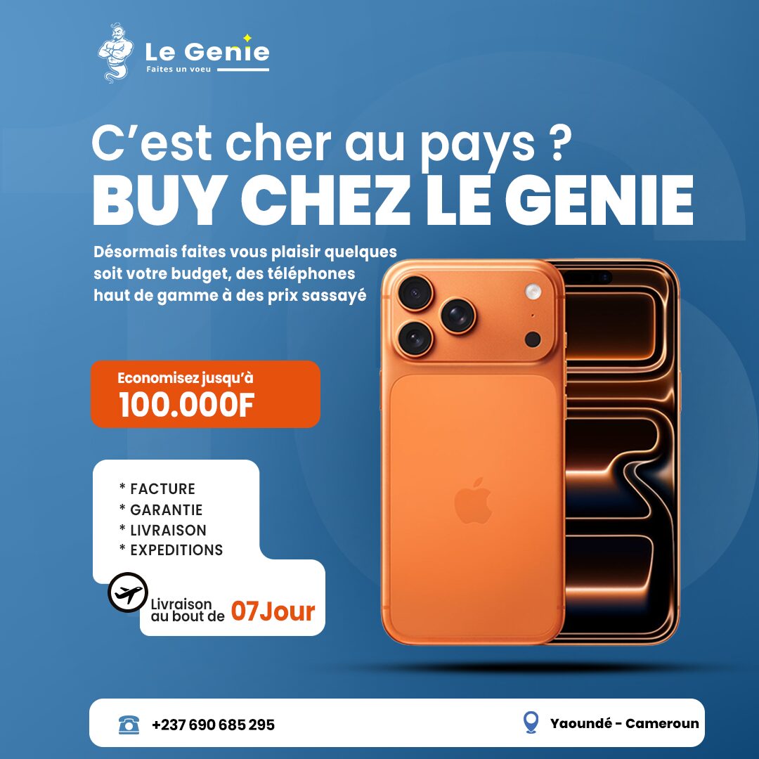 Flyers 2 Le genie Import Vente téléphones accessoires electronic iphone chine cameroun alibaba copie